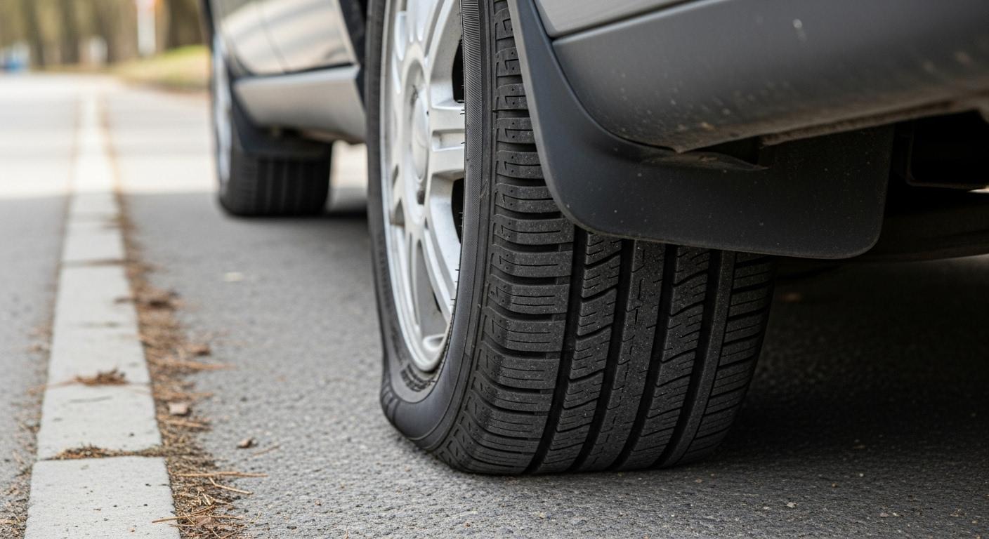 자동차 타이어 바람빠짐