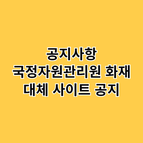 국가정보자원관리원 화재