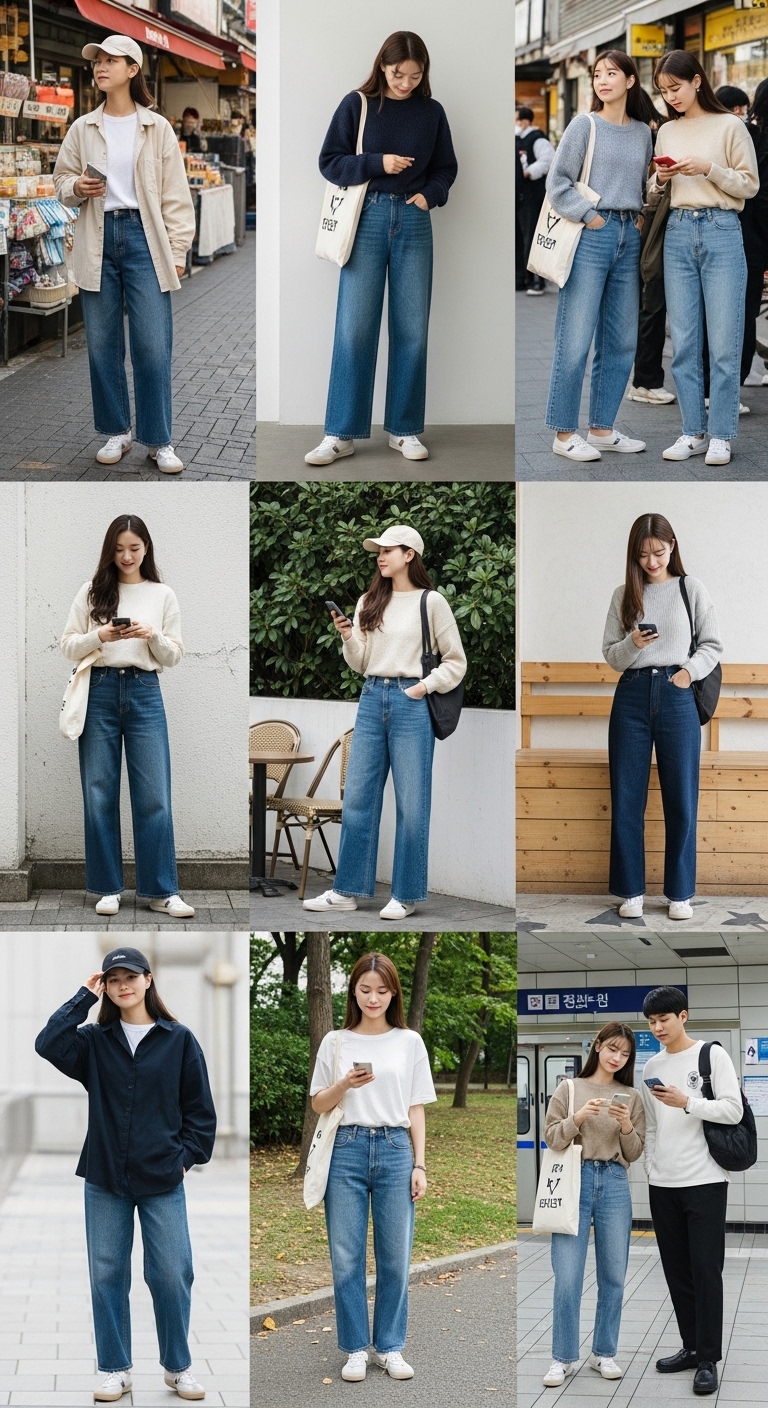 비싼 브랜드 옷보다는 깔끔하게 매치된 데일리룩 예시