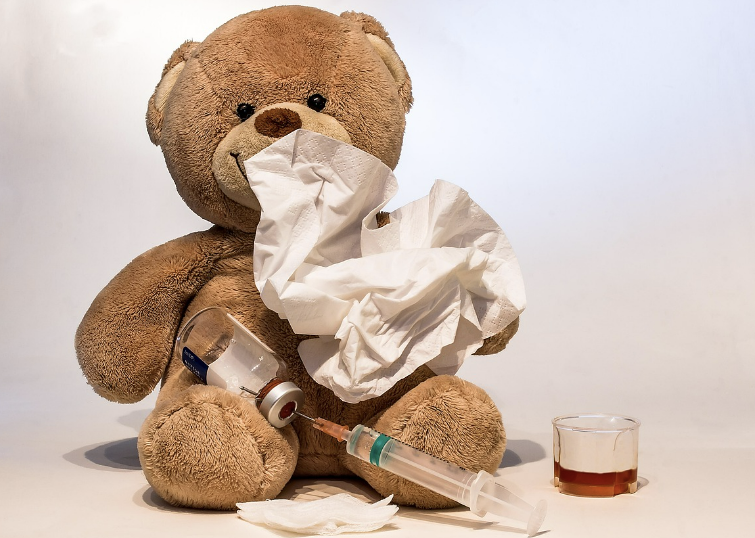 콧물 닦는 곰돌이 인형