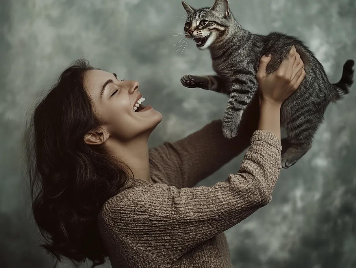 고양이를 쓰다듬으며 고양이가 기뻐하는 꿈