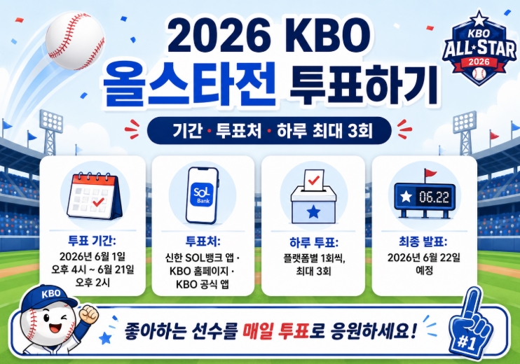 프로야구 2026 KBO 올스타전 투표하기 방법 총정리
