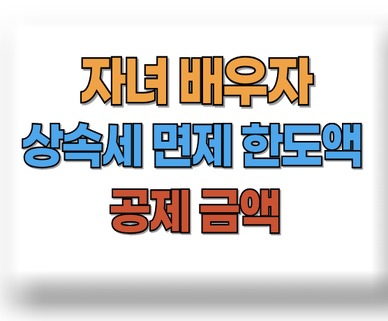 상속세 면제 한도액