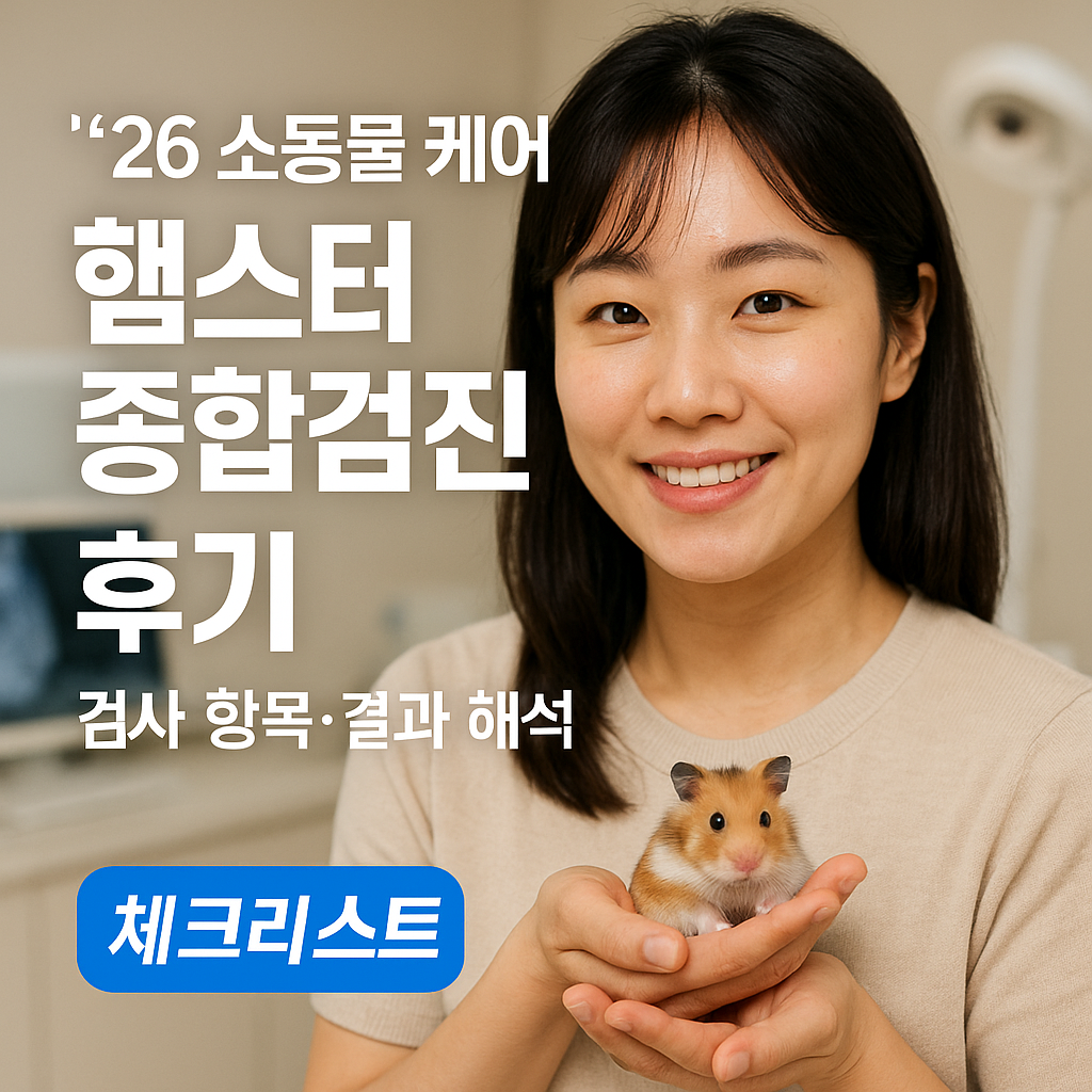 [’26 소동물 케어] 햄스터 종합검진 후기 ｜ 검사 항목·결과 해석