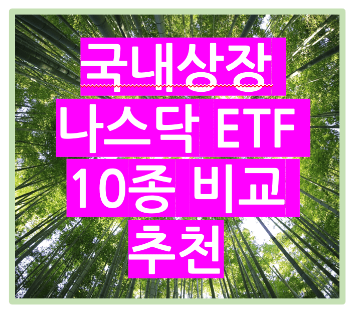 포스팅제목: 국내상장 나스닥 ETF 10종 비교 추천