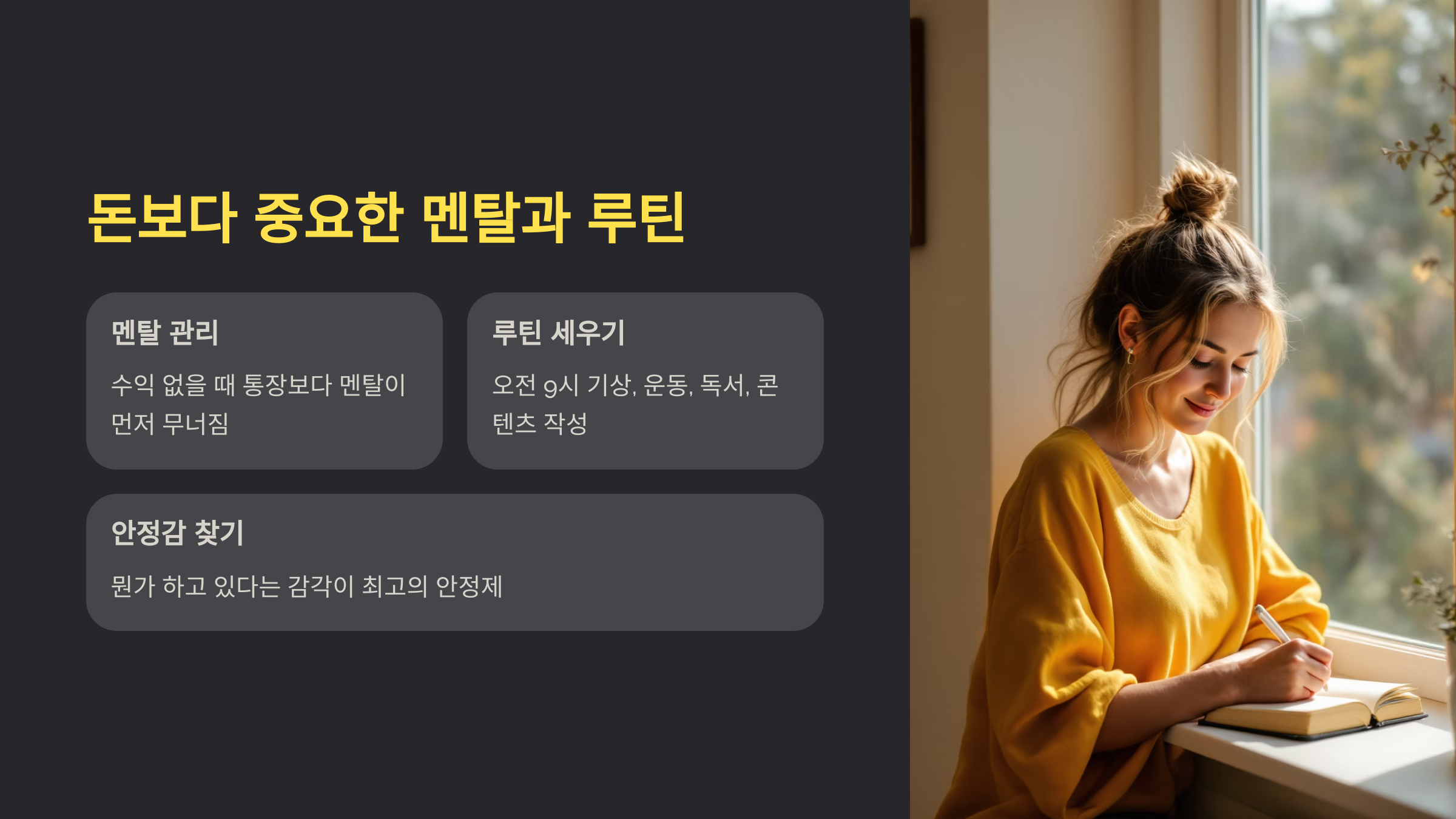 수익 없이 3개월을 버티는 현실적인 방법