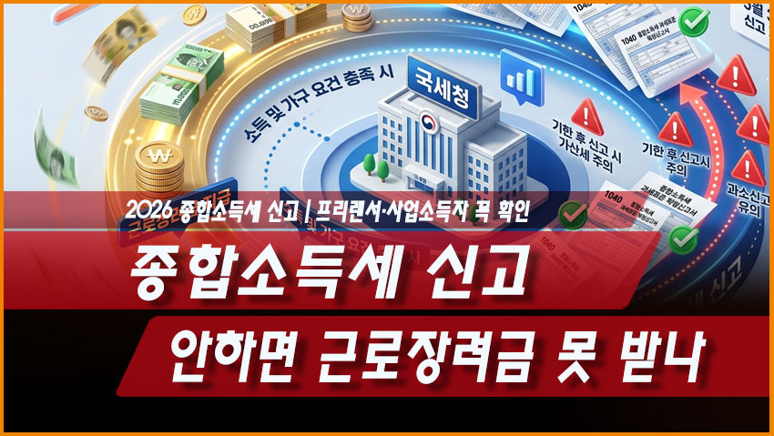 종합소득세 신고 안하면 근로장려금 못 받나｜프리랜서&middot;사업소득자 꼭 확인