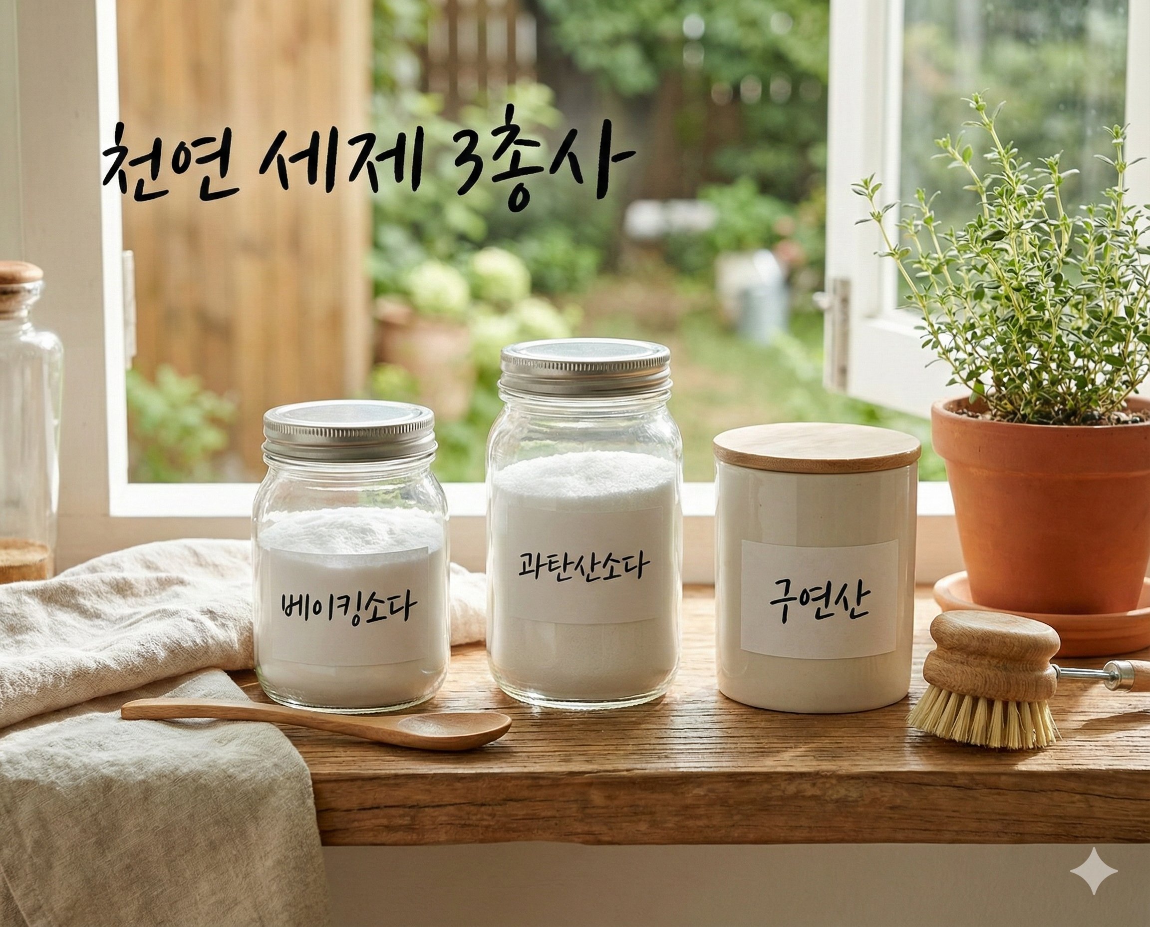 베이킹소다, 구연산, 과탄산소다