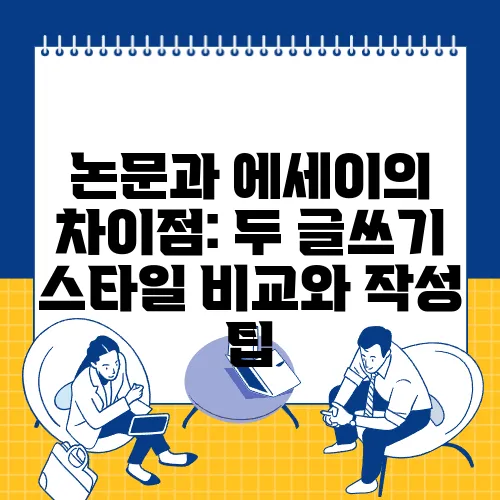 논문과 에세이의 차이점: 두 글쓰기 스타일 비교와 작성 팁