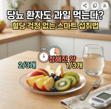 당뇨 환자 과일 섭취 권장량 및 혈당 관리 식사 순서 안내 썸네일