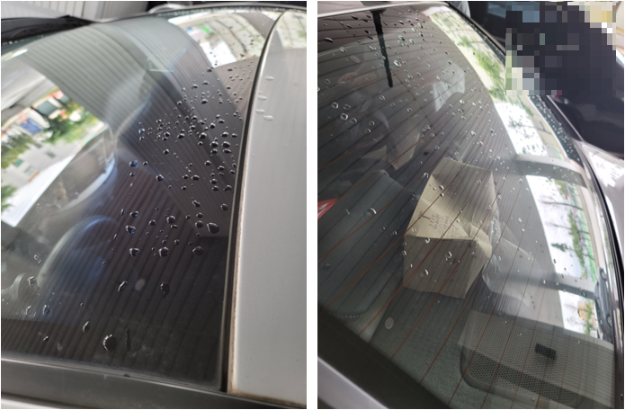 유리발수코팅 후