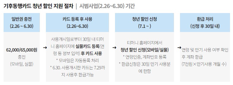 기후동행카드 청년할인 지원절차