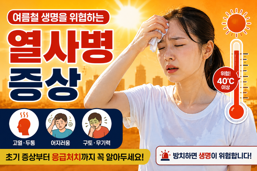 열사병 증상 10가지｜초기 증상부터 응급처치까지