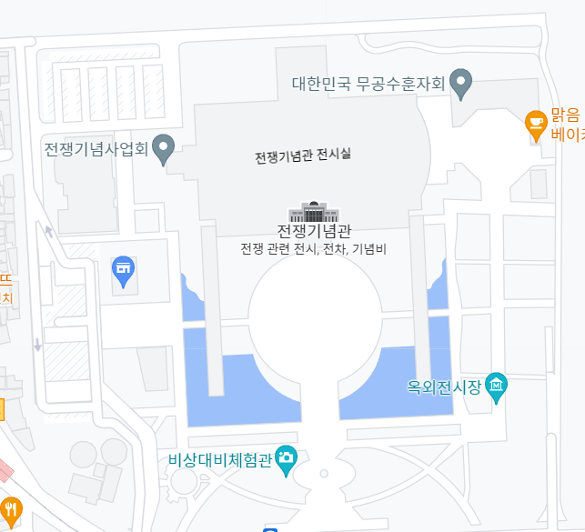 전쟁기념관 지도