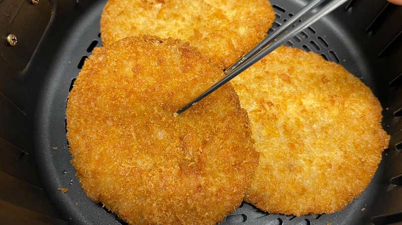 풀무원 통등심 돈까스 뒤집기