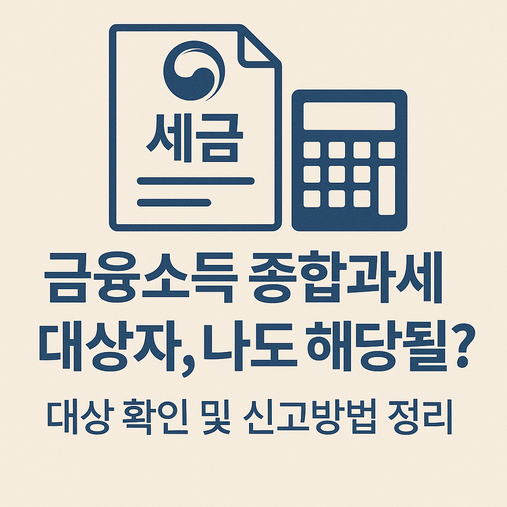 금융소득 종합과세 대상자 나도 ?