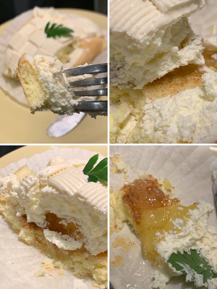 폴딩케이크 빵두께와 시나몬, 애플잼