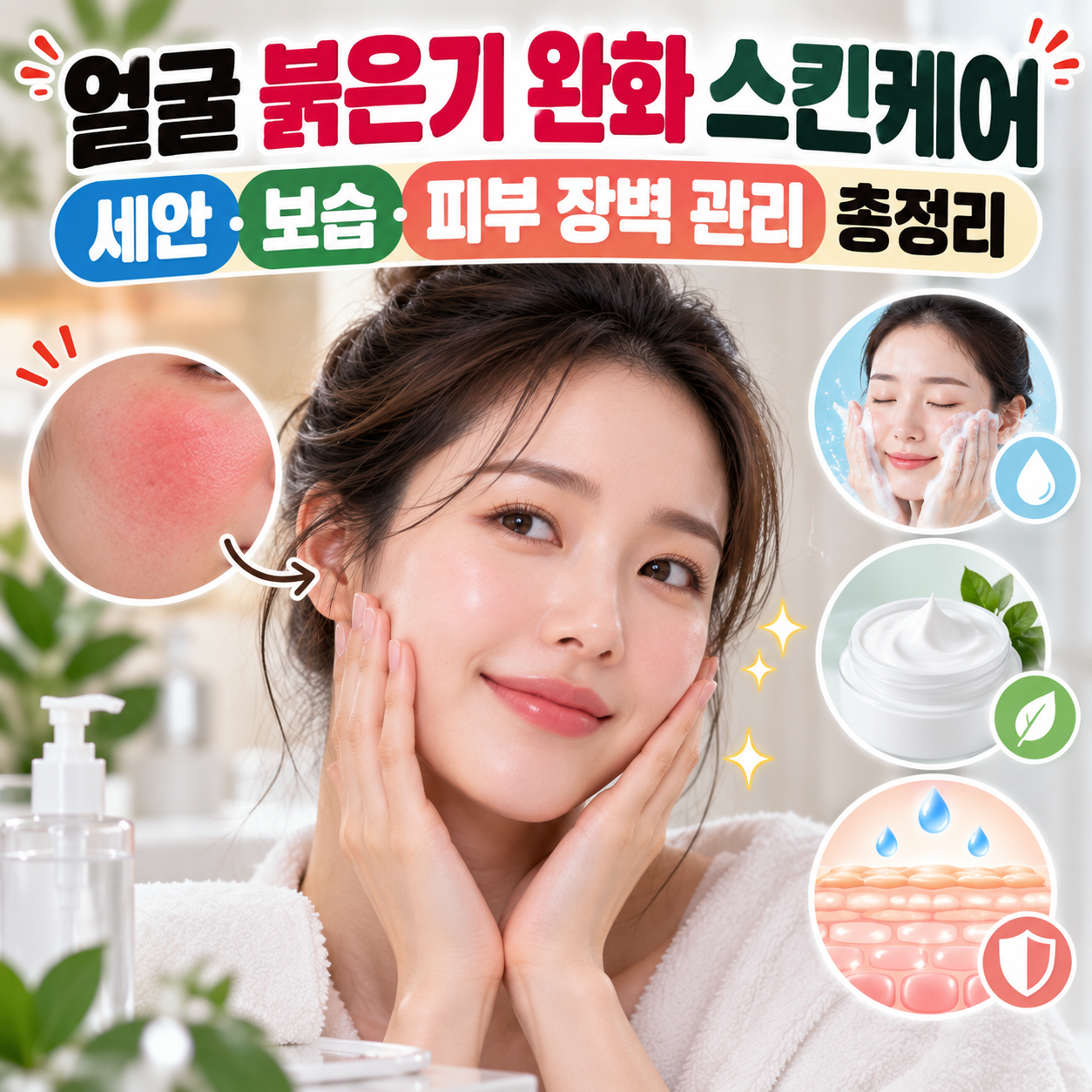 얼굴 붉은기 완화 스킨케어