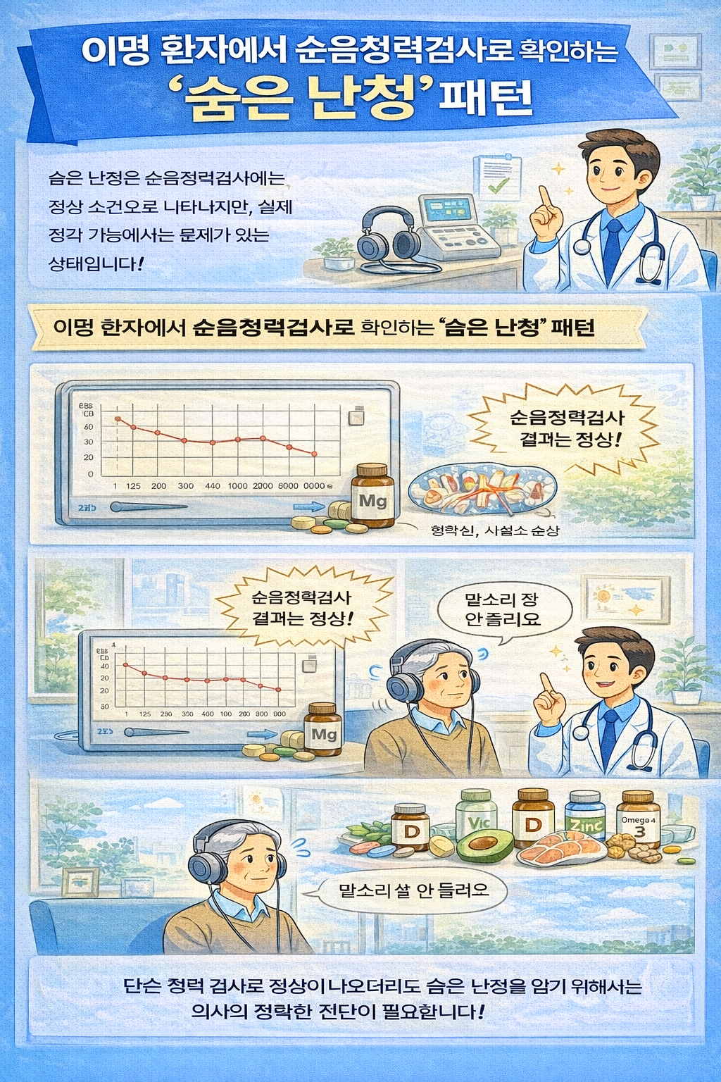 이명 환자에서 순음청력검사로 확인하는 ‘숨은 난청’ 패턴