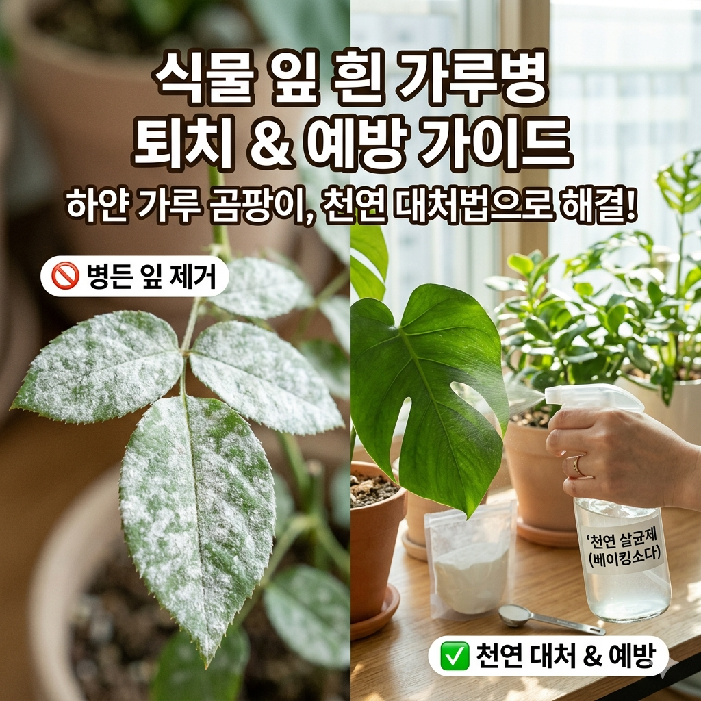 식물 잎에 흰 가루병이 퇴치법과 예방하는 법