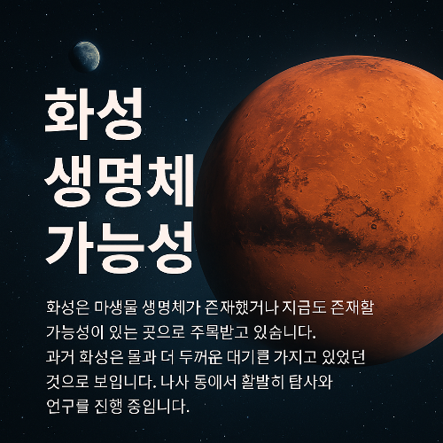 화성에서 생명체가 존재할 가능성