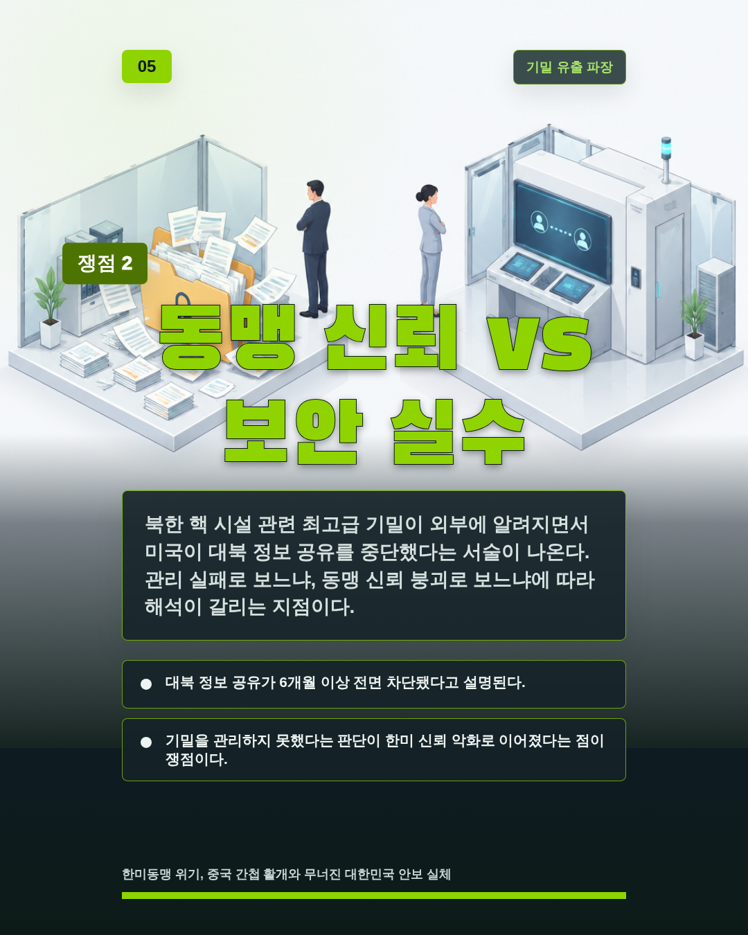 동맹 신뢰 vs 보안 실수