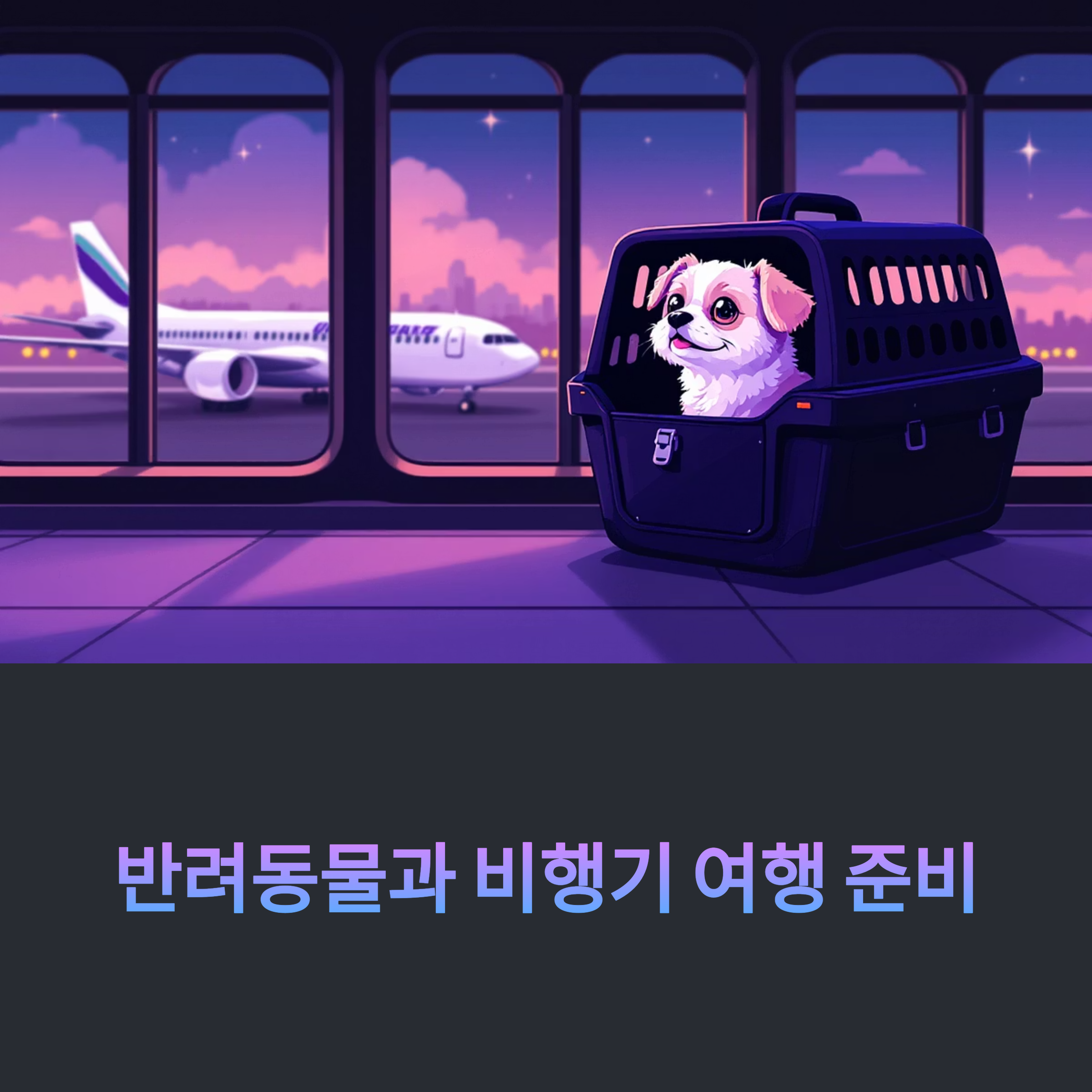 반려동물과 비행기 여행 준비