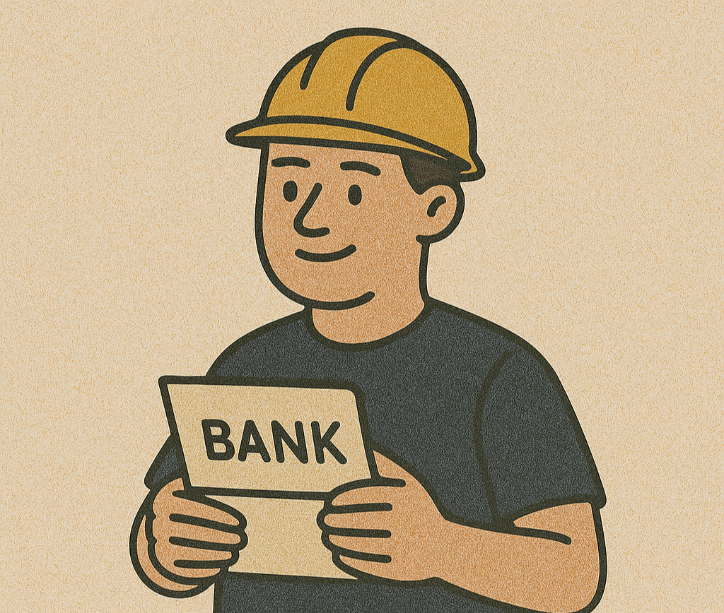 통장 들고 있는 모습