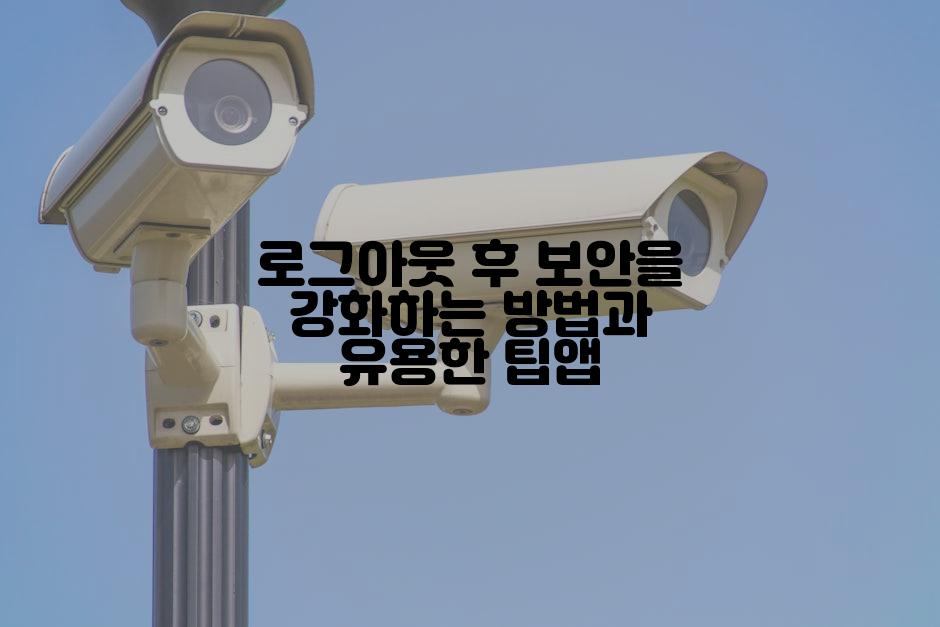 로그아웃 후 보안을 강화하는 방법과 유용한 팁앱