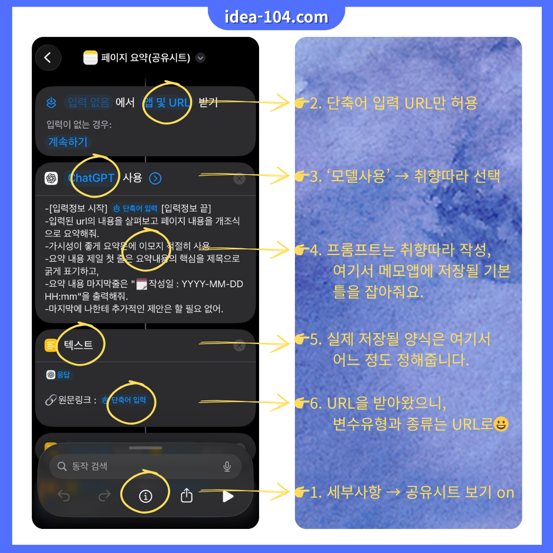 단축어 웹페이지 AI 요약 루틴 내부 구조1