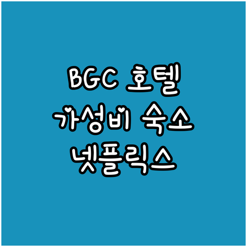 보니파시오 글로벌 시티 호텔 추천 조..