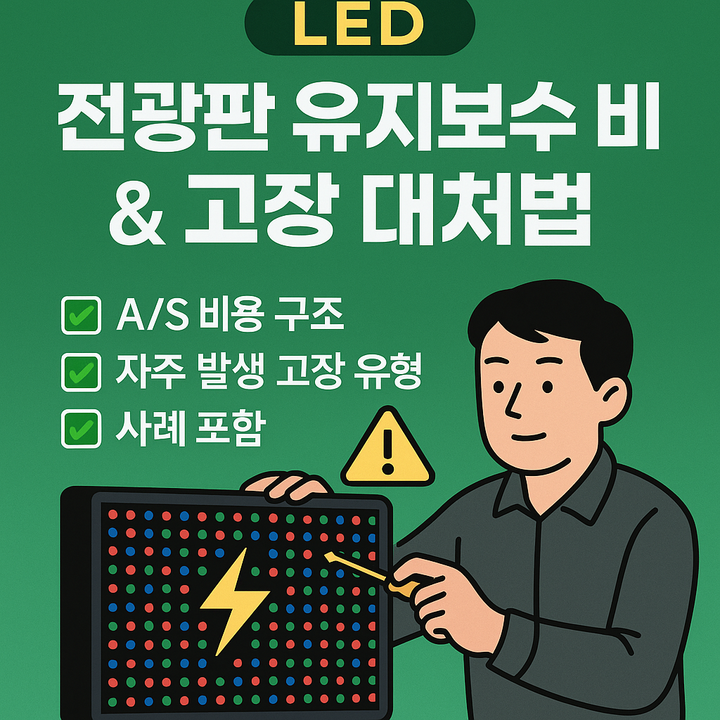 LED 전광판 유지보수 비용 &amp; 고장 대처법