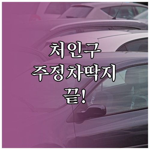 용인 처인구 불법 주정차 과태료 방지..