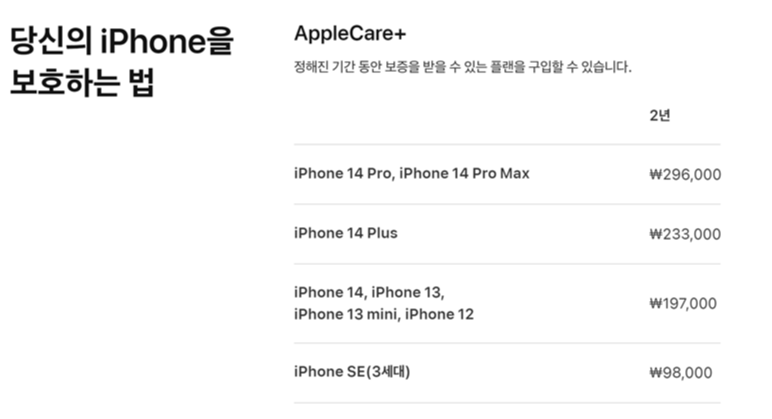 애플케어-비용