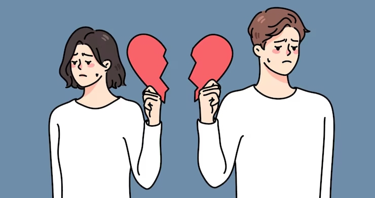 부부싸움 관련 일러스트