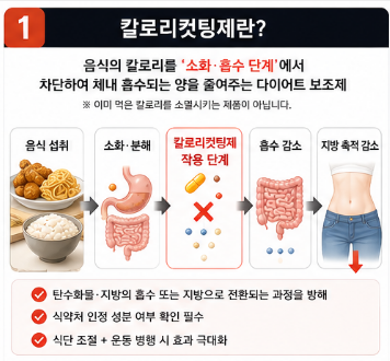 칼로리컷팅제-효과-원리-부작용-내돈내산-순위-추천