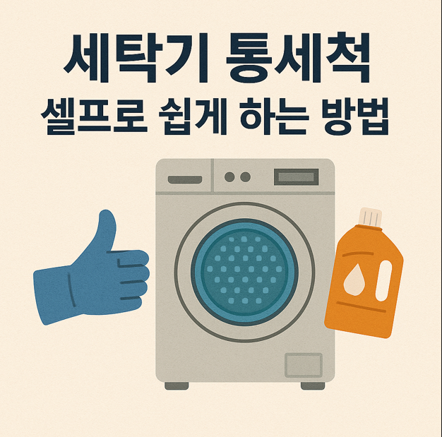 세탁기 통세척 셀프로 쉽게 하는 방법