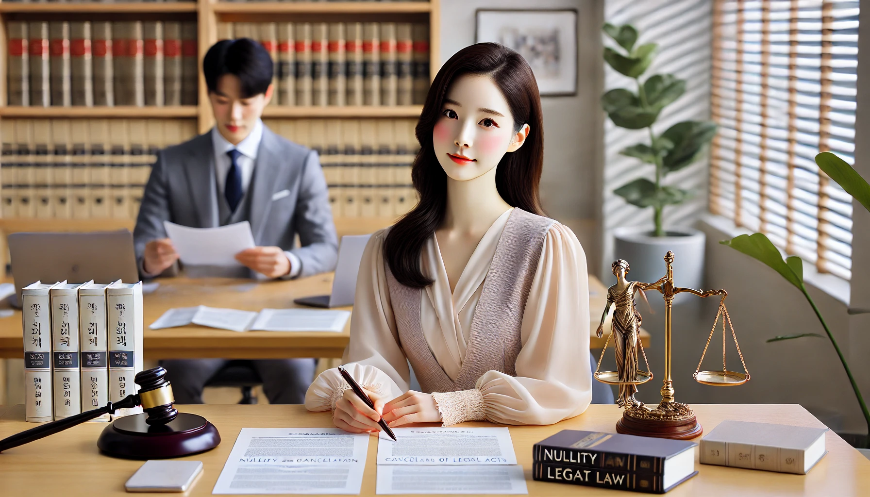 법률행위 무효와 취소 확인하는 이미지