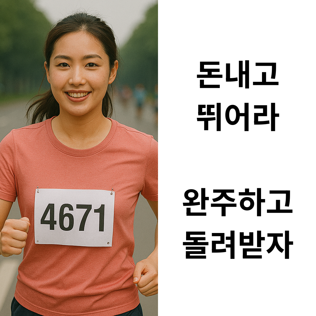 돈내고 뛰어라 완주하고 돌려받자