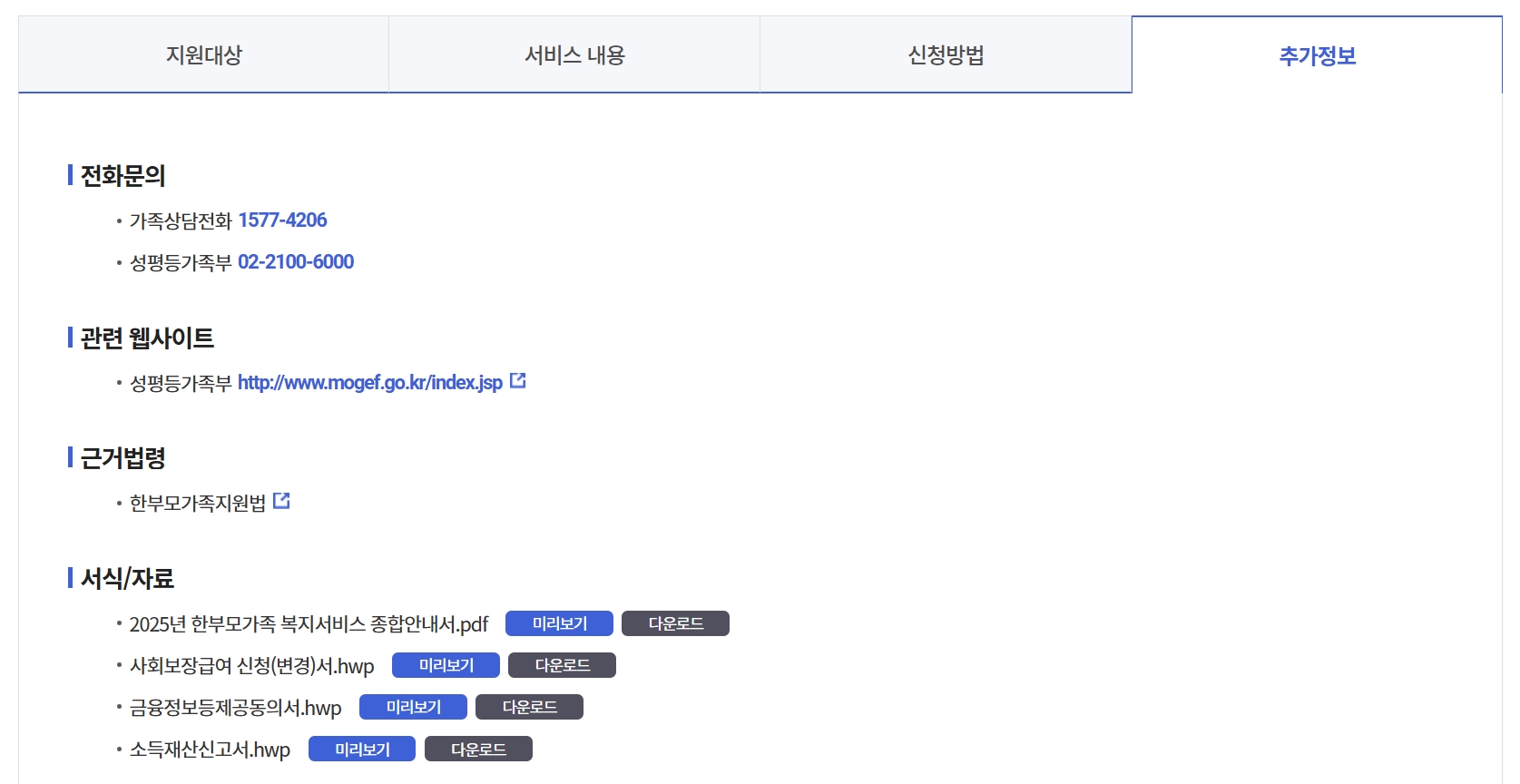 청소년한부모 아동양육 자립지원 신청하기