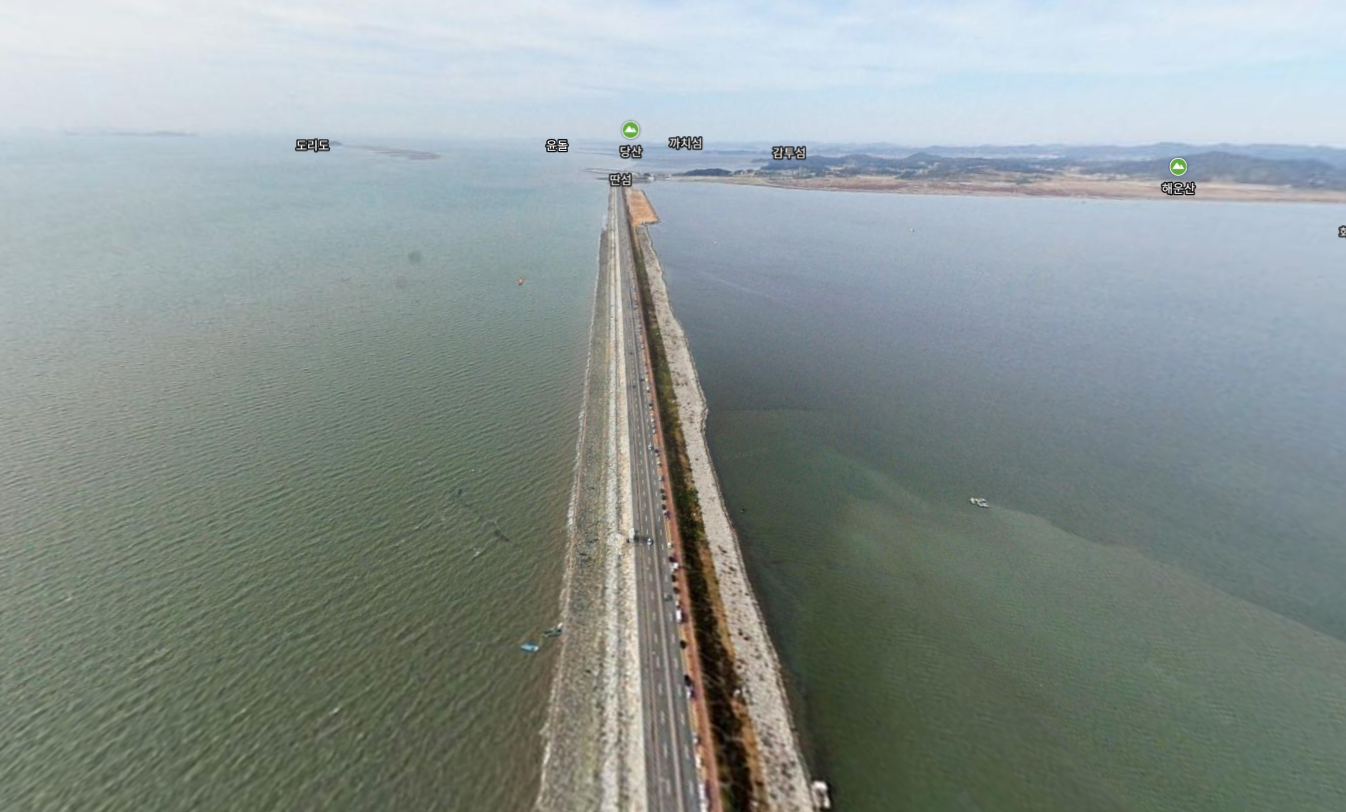 화성 방조제길 고요한 바다와 신선한 해산물