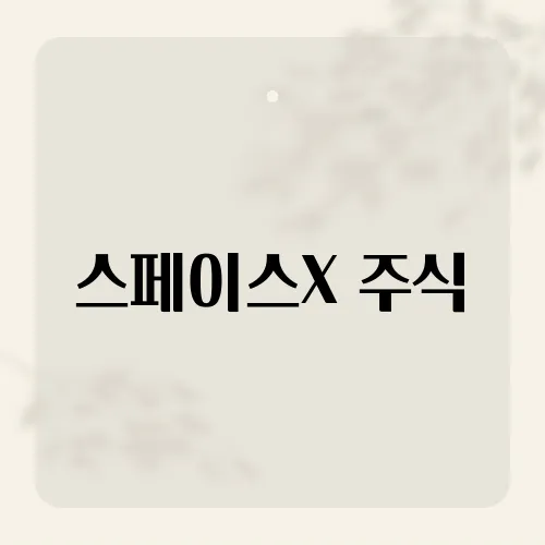 스페이스X 주식, 비상장 투자 루트 TOP3?