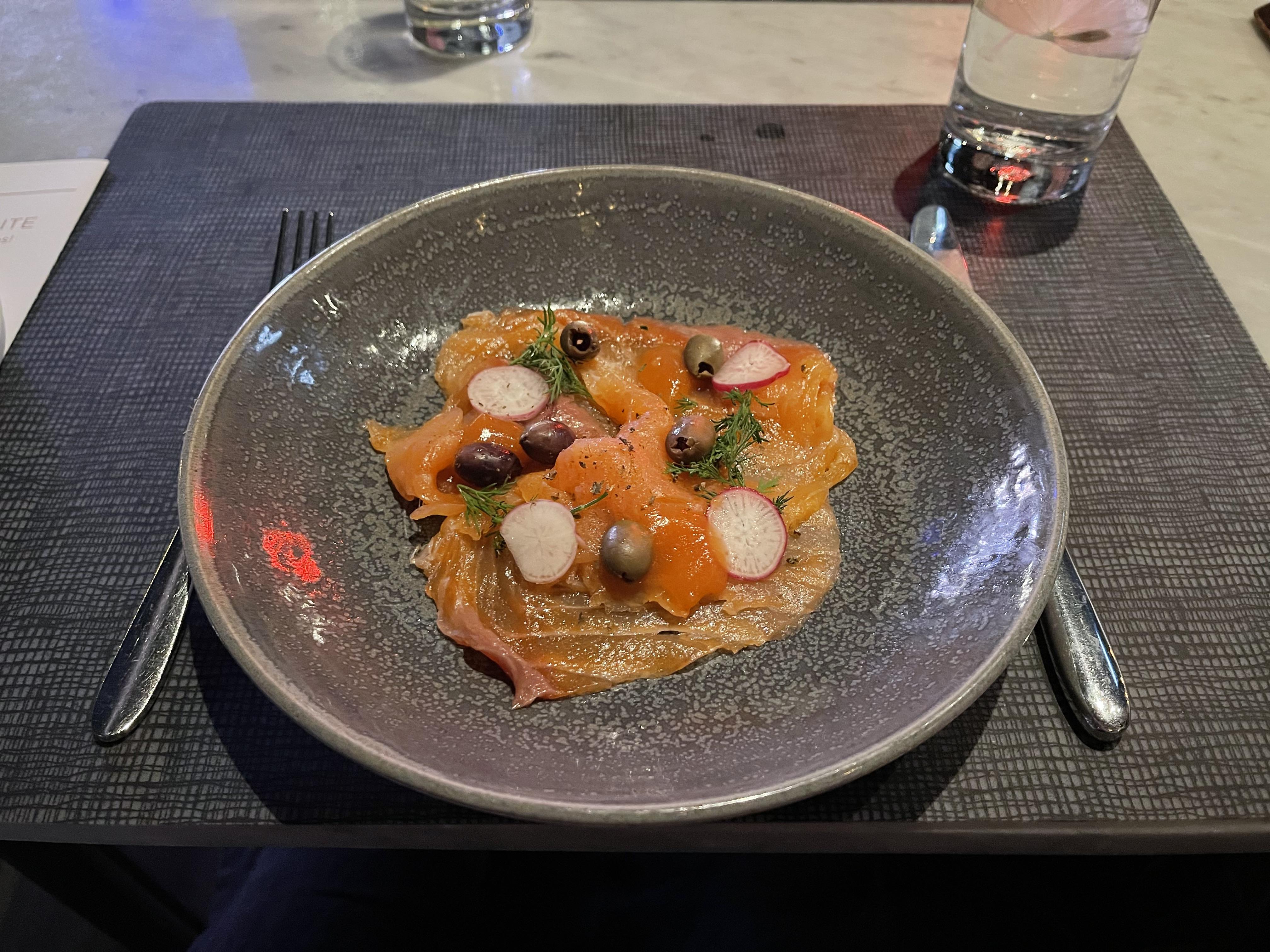 Fiamma By Enrico Bartolini: Salmone Affumicato, Arancia Rossa E Olive Taggiasche