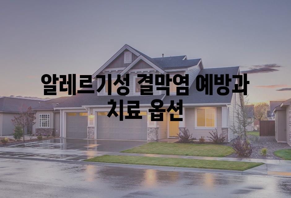 알레르기성 결막염 예방과 치료 옵션