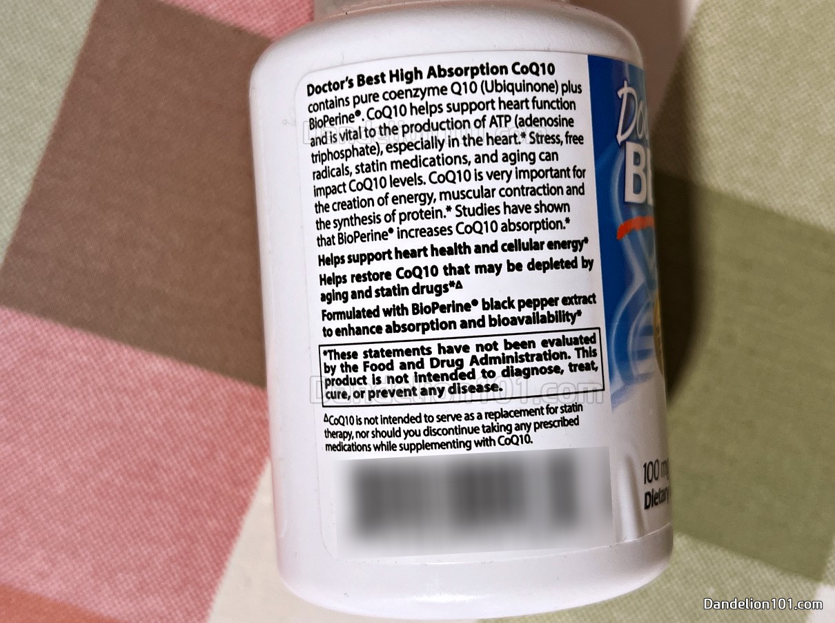 닥터스 베스트 고흡수 CoQ10 제품 설명