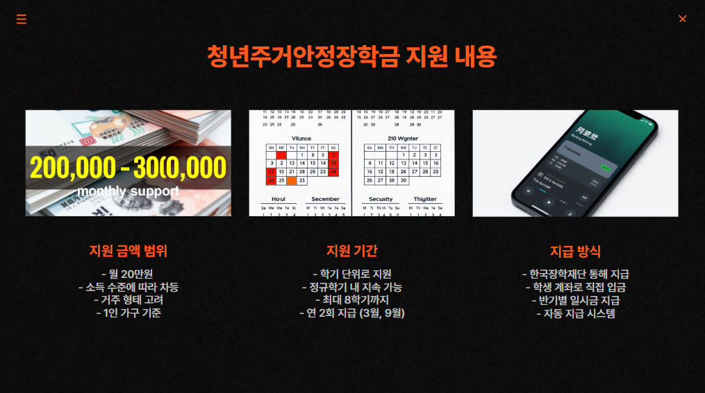 2025학년도-주거안정장학금-지원내용