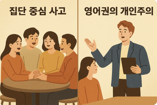 한국인의 집단 중심 사고 vs 영어권의 개인주의