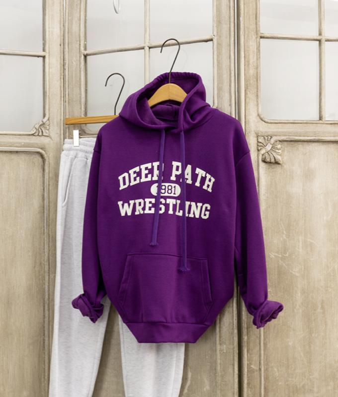 레슬러 루즈핏 포켓 겨울 기모 후드티 꾸안꾸 여성 롱티