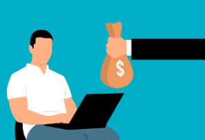 일을-하며-돈을-건네받는-남자-이미지
