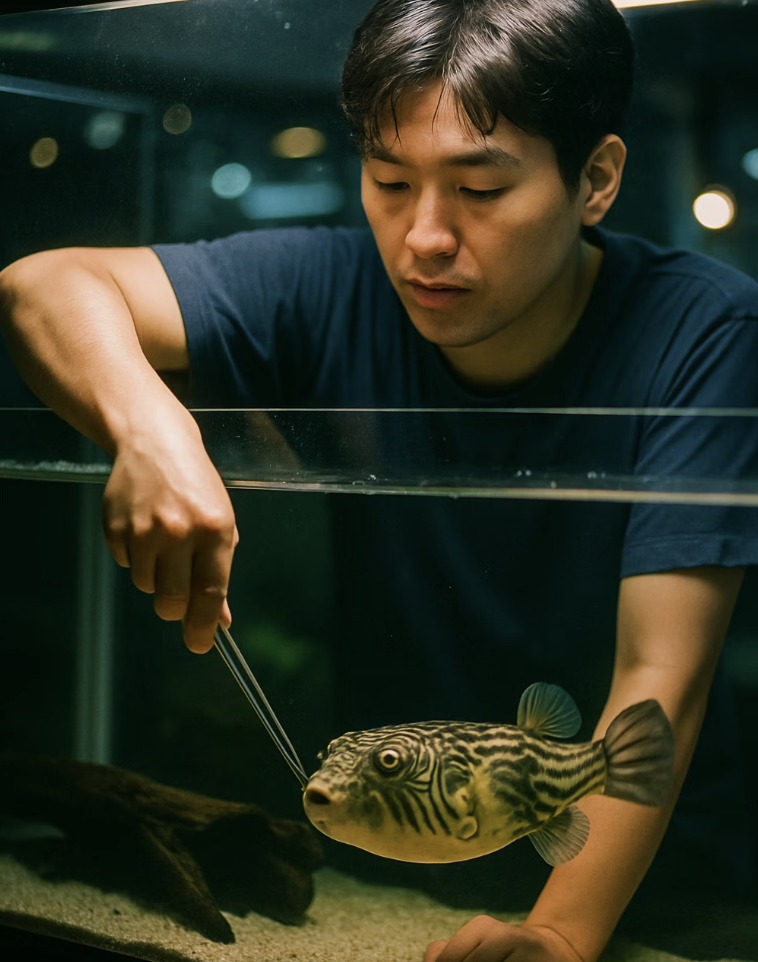 주인 알아보는 물강아지, 파하카복어가 최고의 반려동물인 이유